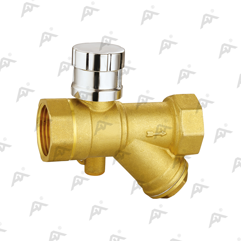 Brass Strainer With Flat PVC Insulated Lever