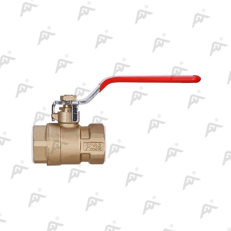 Brass Ball Valve with Red PVC Cover